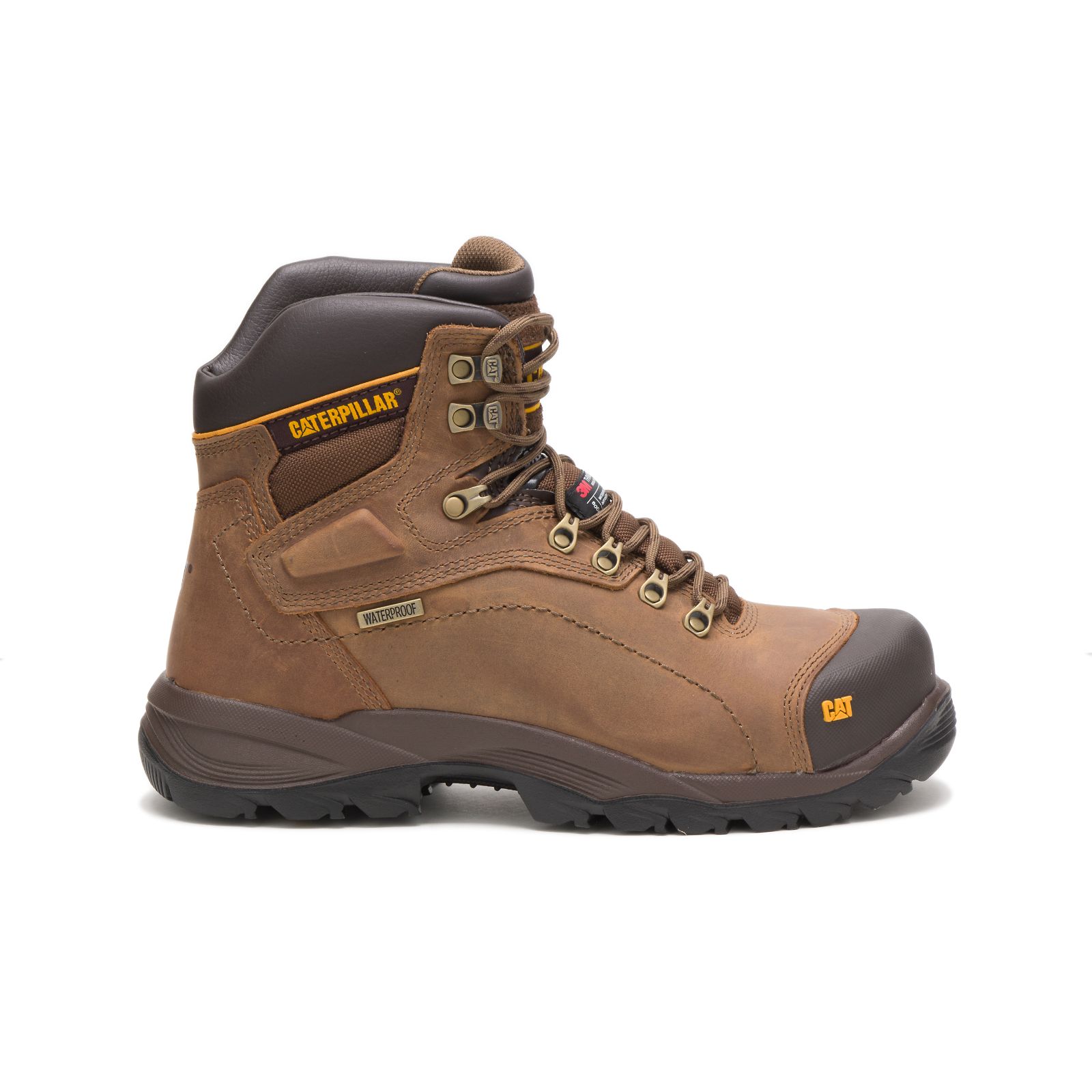 Caterpillar Men's Diagnostic Hi Waterproof Thinsulate™ Steel Toe Steel Toe Boots Dark Beige CAT-6398